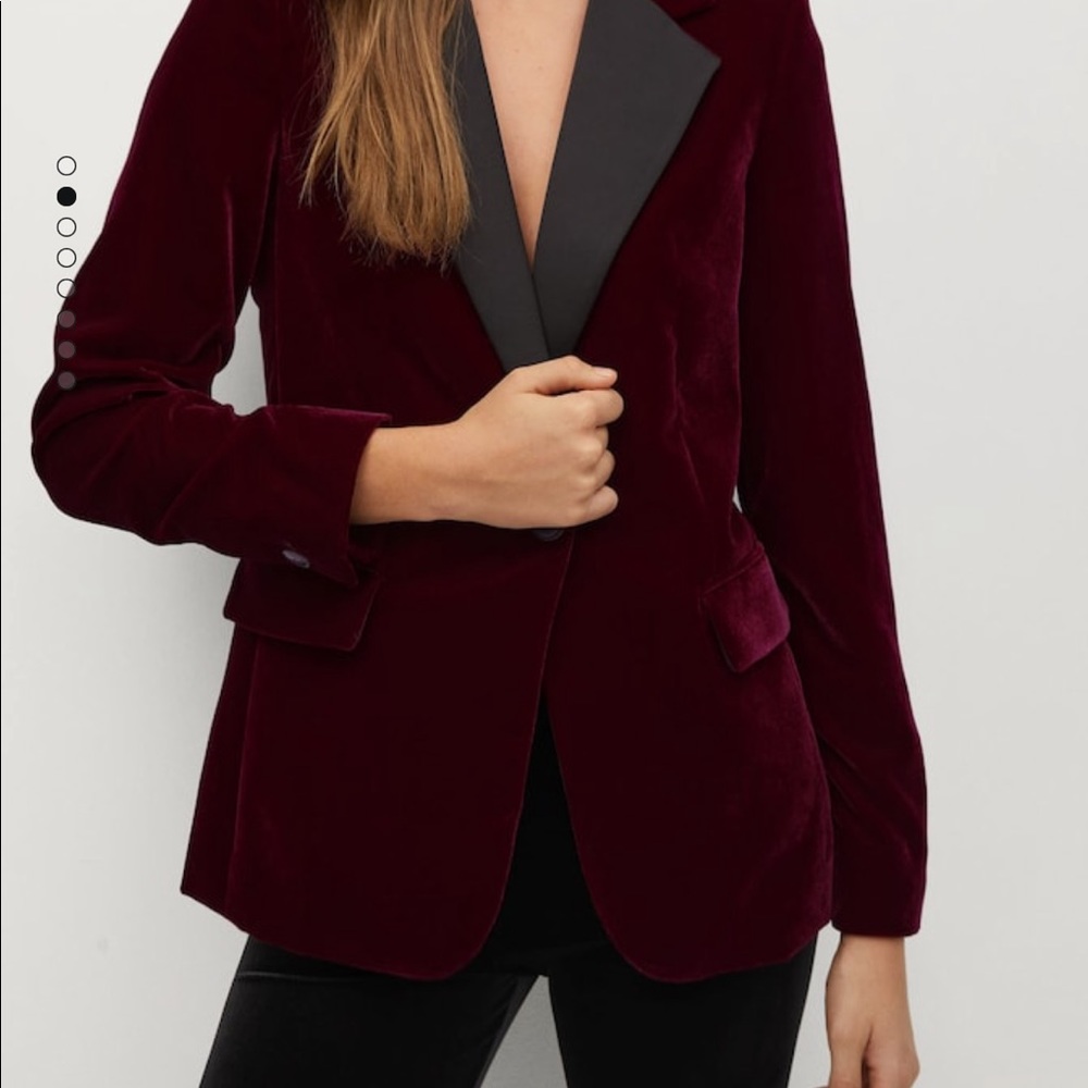 Velvet and satin blazer